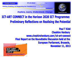 ict, art & STARTS: report cover page